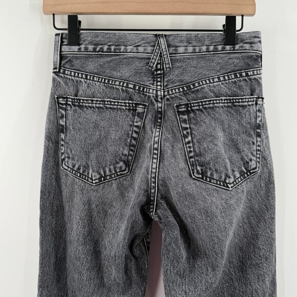 SLVRLAKE Hero Jeans Size 25 Midnight Rider NEW Distress High Rise Fray Straight - Picture 10 of 16